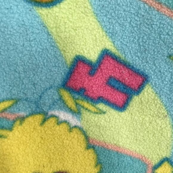 Vintage Sesame Street Baby Crib Blanket Lovey Satin Trim Binding Yellow Big Bird - Picture 6 of 10